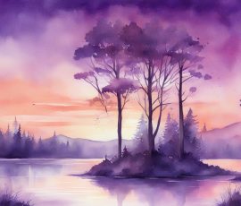 Watercolour Silhouette Landscape AI Image from www.free-ai-images.com. Right-click and choose Save Image As to download this image safely for free.