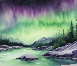 Aurora Landscape AI Image from www.free-ai-images.com. Right-click and choose Save Image As to download this image safely for free.