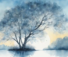 Watercolour Silhouette Landscape AI Image from www.free-ai-images.com. Right-click and choose Save Image As to download this image safely for free.