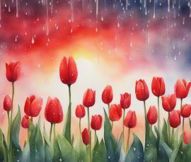 Watercolour Tulips AI Image from www.free-ai-images.com. Right-click and choose Save Image As to download this image safely for free.