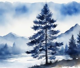 Watercolour Silhouette Landscape AI Image from www.free-ai-images.com. Right-click and choose Save Image As to download this image safely for free.