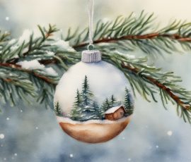 Watercolour Christmas AI Image from www.free-ai-images.com. Right-click and choose Save Image As to download this image safely for free.