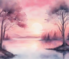 Watercolour Silhouette Landscape AI Image from www.free-ai-images.com. Right-click and choose Save Image As to download this image safely for free.