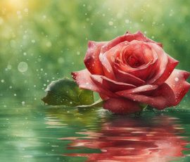 Watercolour Rose AI Image from www.free-ai-images.com. Right-click and choose Save Image As to download this image safely for free.