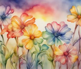 Watercolour Flowers AI Image from www.free-ai-images.com. Right-click and choose Save Image As to download this image safely for free.