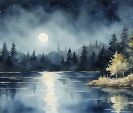 Watercolour Night AI Image from www.free-ai-images.com. Right-click and choose Save Image As to download this image safely for free.