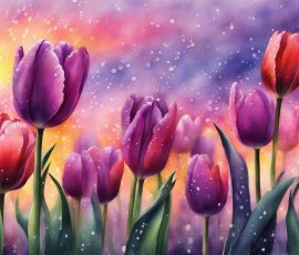 Watercolour Tulips AI Image from www.free-ai-images.com. Right-click and choose Save Image As to download this image safely for free.