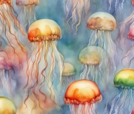 Watercolour Jellyfish AI Image from www.free-ai-images.com. Right-click and choose Save Image As to download this image safely for free.
