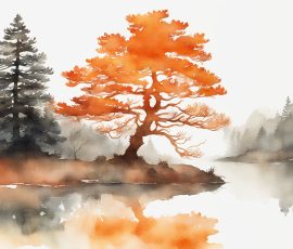 Watercolour Silhouette Nature AI Image from www.free-ai-images.com. Right-click and choose Save Image As to download this image safely for free.