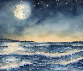 Watercolour Night AI Image from www.free-ai-images.com. Right-click and choose Save Image As to download this image safely for free.