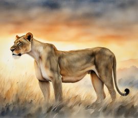 Watercolour Lions AI Image from www.free-ai-images.com. Right-click and choose Save Image As to download this image safely for free.