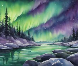 Aurora Landscape AI Image from www.free-ai-images.com. Right-click and choose Save Image As to download this image safely for free.