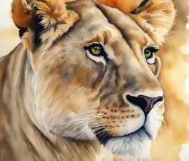 Watercolour Lions AI Image from www.free-ai-images.com. Right-click and choose Save Image As to download this image safely for free.
