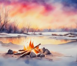 Watercolour Campfires AI Image from www.free-ai-images.com. Right-click and choose Save Image As to download this image safely for free.