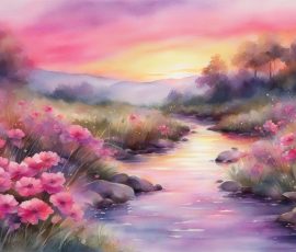 Watercolour Rivers and Lakes AI Image from www.free-ai-images.com. Right-click and choose Save Image As to download this image safely for free.