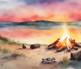 Watercolour Campfires AI Image from www.free-ai-images.com. Right-click and choose Save Image As to download this image safely for free.