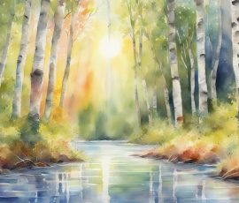 Watercolour Rivers and Lakes AI Image from www.free-ai-images.com. Right-click and choose Save Image As to download this image safely for free.