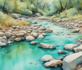 Watercolour Rivers and Lakes AI Image from www.free-ai-images.com. Right-click and choose Save Image As to download this image safely for free.