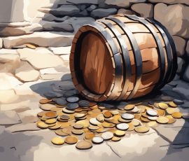 Watercolour Barrels and Coffins AI Image from www.free-ai-images.com. Right-click and choose Save Image As to download this image safely for free.
