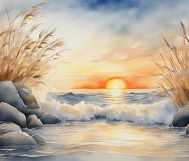 Watercolour Oceans and Beaches AI Image from www.free-ai-images.com. Right-click and choose Save Image As to download this image safely for free.