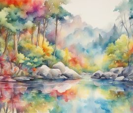 Watercolour Rivers and Lakes AI Image from www.free-ai-images.com. Right-click and choose Save Image As to download this image safely for free.