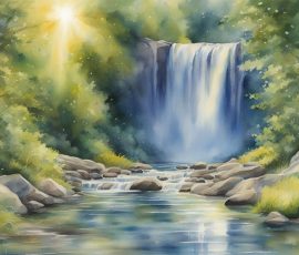 Watercolour Waterfalls AI Image from www.free-ai-images.com. Right-click and choose Save Image As to download this image safely for free.