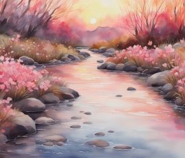 Watercolour Rivers and Lakes AI Image from www.free-ai-images.com. Right-click and choose Save Image As to download this image safely for free.