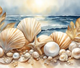 Watercolour Seashells AI Image from www.free-ai-images.com. Right-click and choose Save Image As to download this image safely for free.