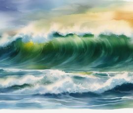 Watercolour Oceans and Beaches AI Image from www.free-ai-images.com. Right-click and choose Save Image As to download this image safely for free.