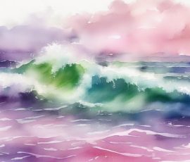 Watercolour Oceans and Beaches AI Image from www.free-ai-images.com. Right-click and choose Save Image As to download this image safely for free.