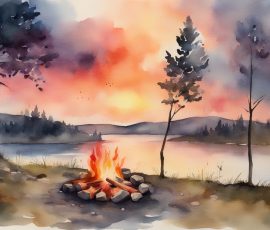 Watercolour Campfires AI Image from www.free-ai-images.com. Right-click and choose Save Image As to download this image safely for free.